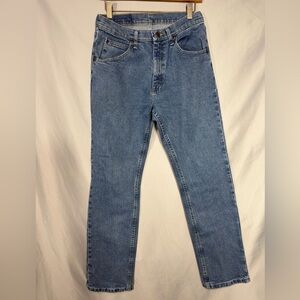 Wrangler Jeans Workwear Casual Men’s Blue Relaxed Fit Light Med Wash Denim 30x32